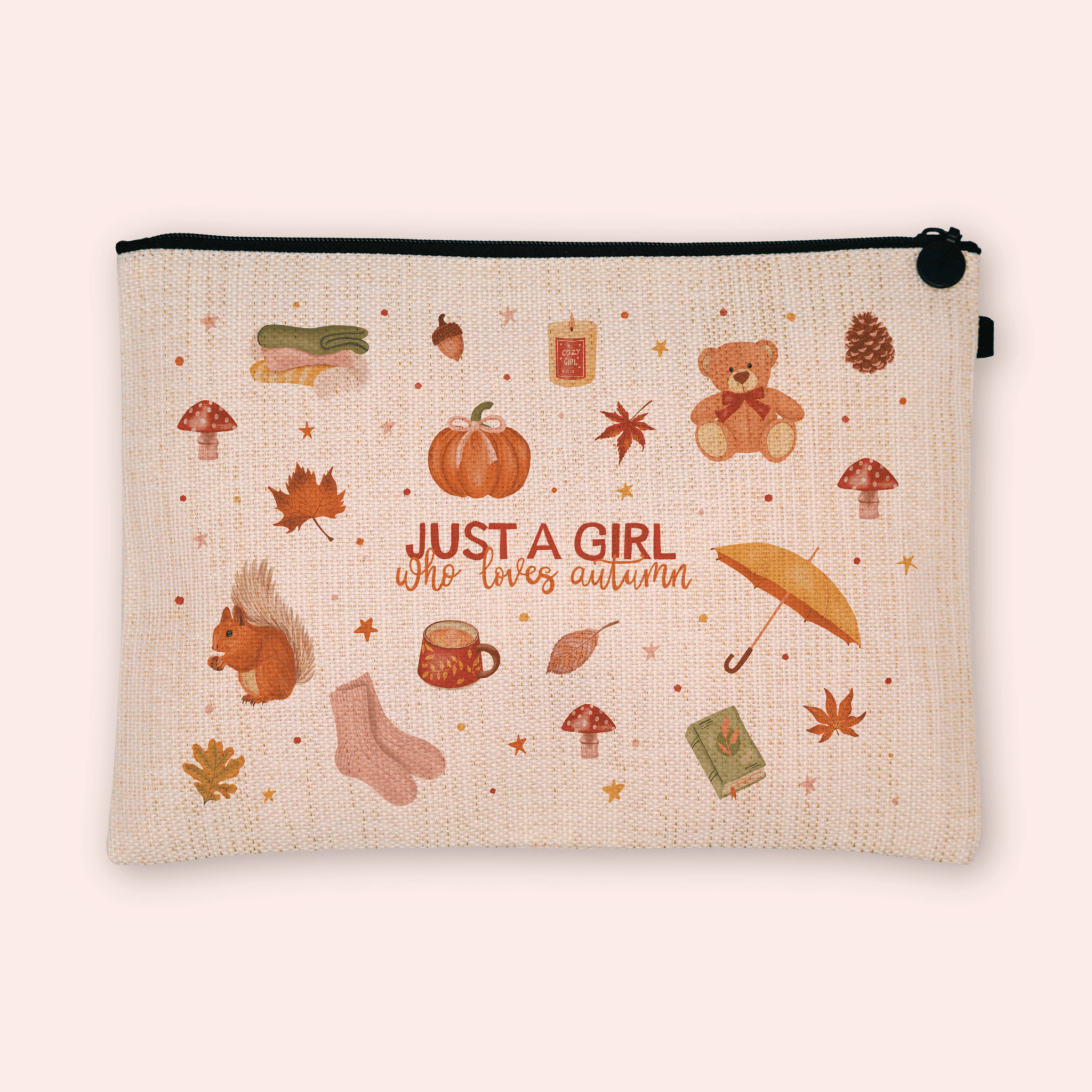 Just A Girl Who Loves Autumn Cosmetic Bag