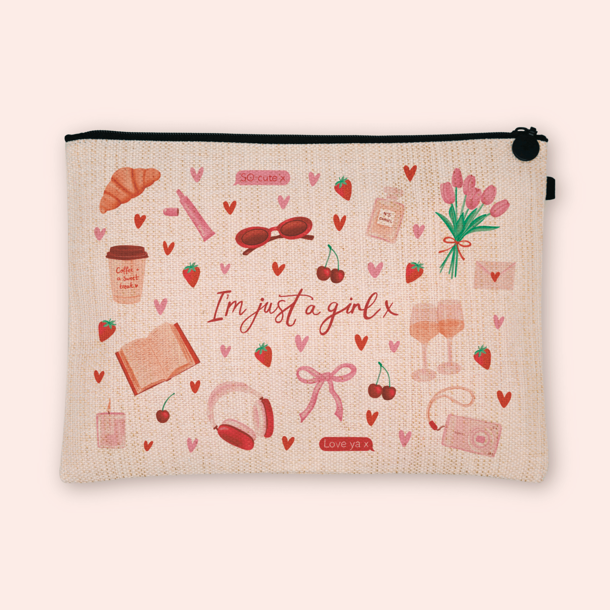I'm Just A Girl Cosmetic Bag
