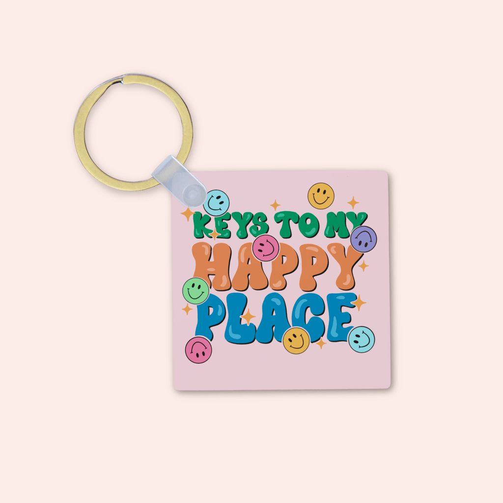 Happy Place Keyring