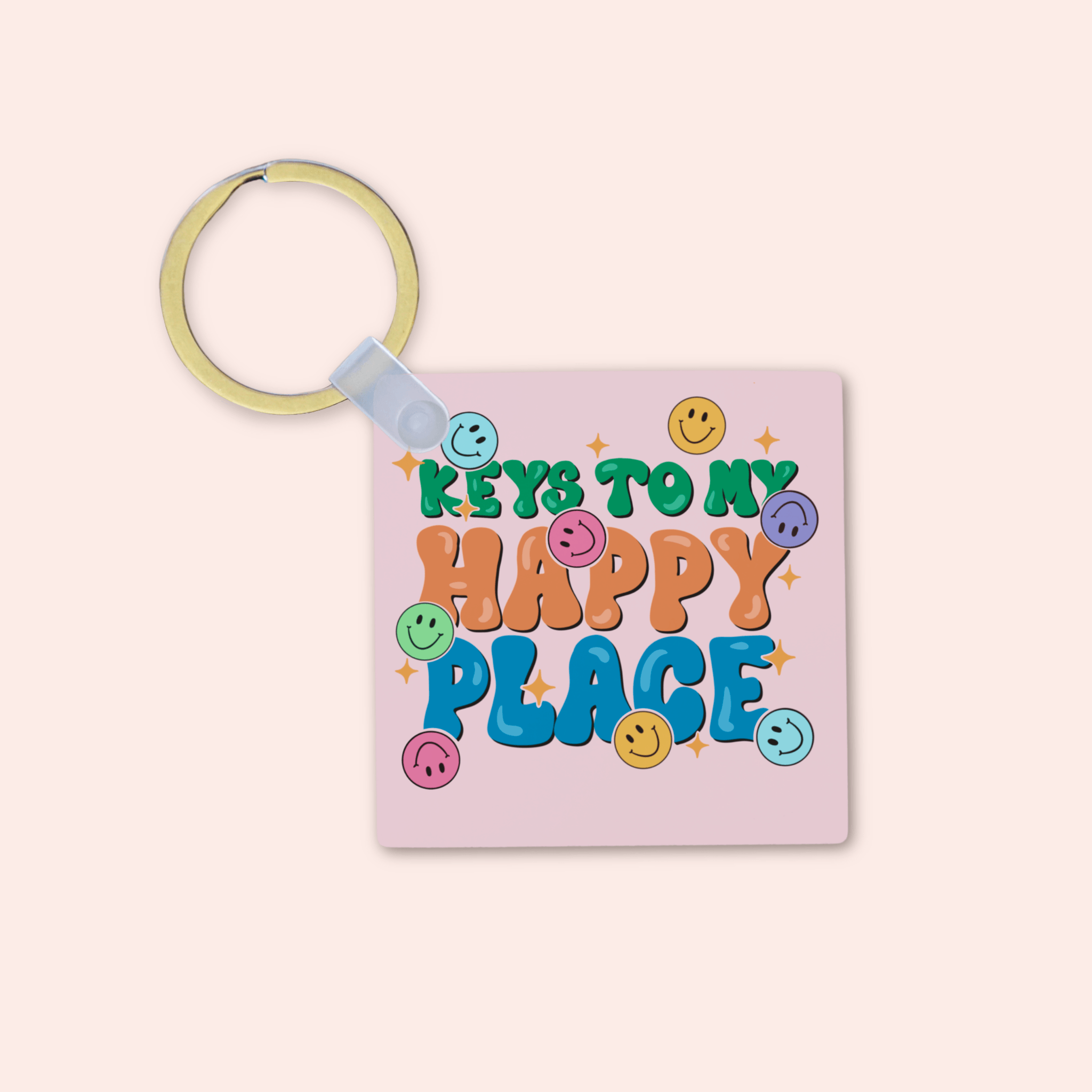 Happy Place Keyring