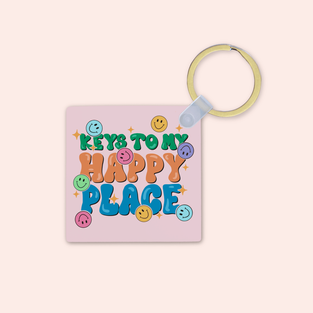 Happy Place Keyring