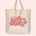 Happy Girl Era Large Linen Tote Bag