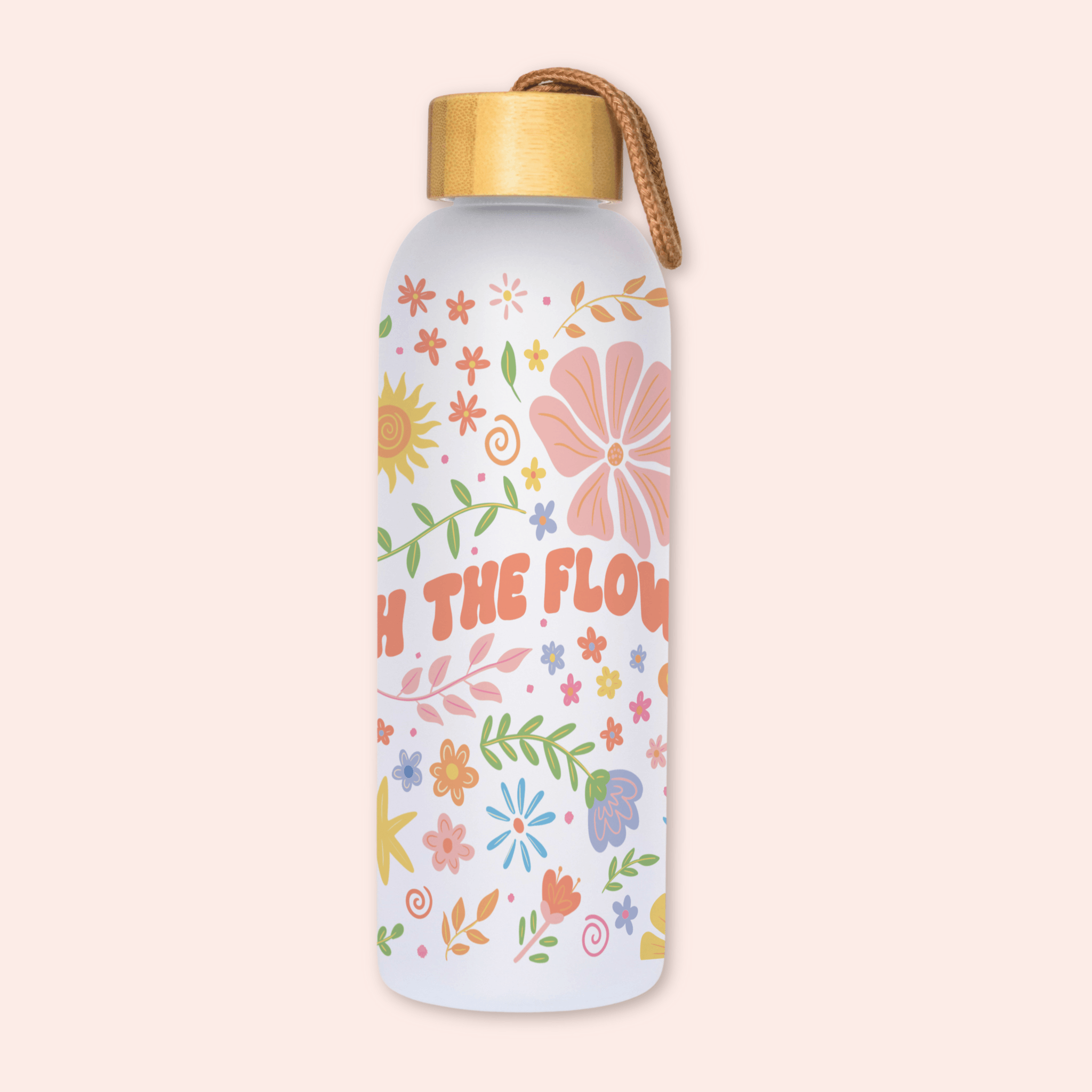 Go With The Flow Glass Water Bottle